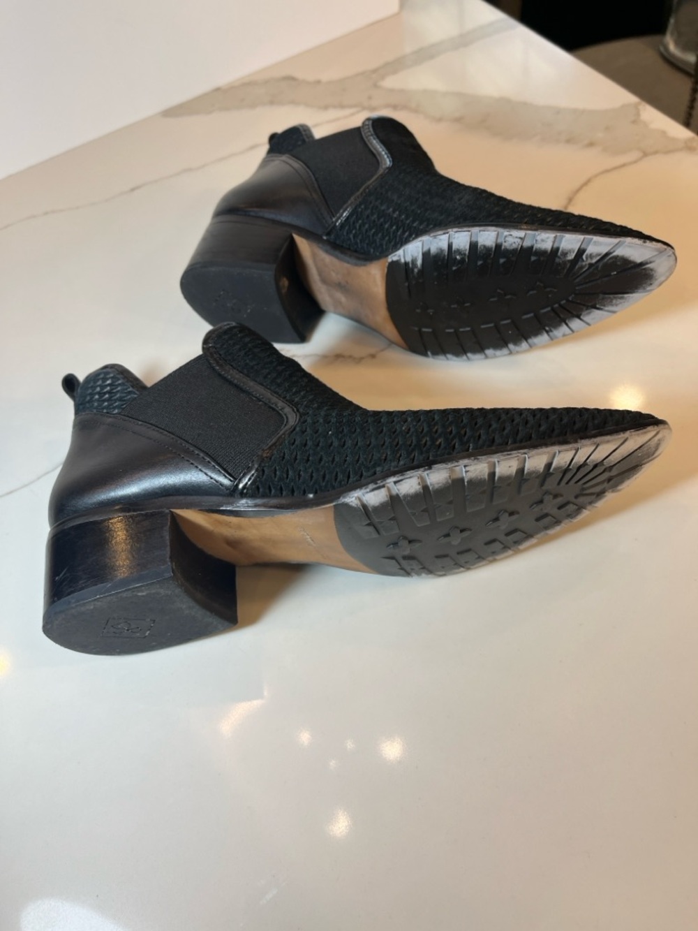 Donald J. Pliner Black Woven Leather Chelsea Ankle Boots - Picture 7 of 14